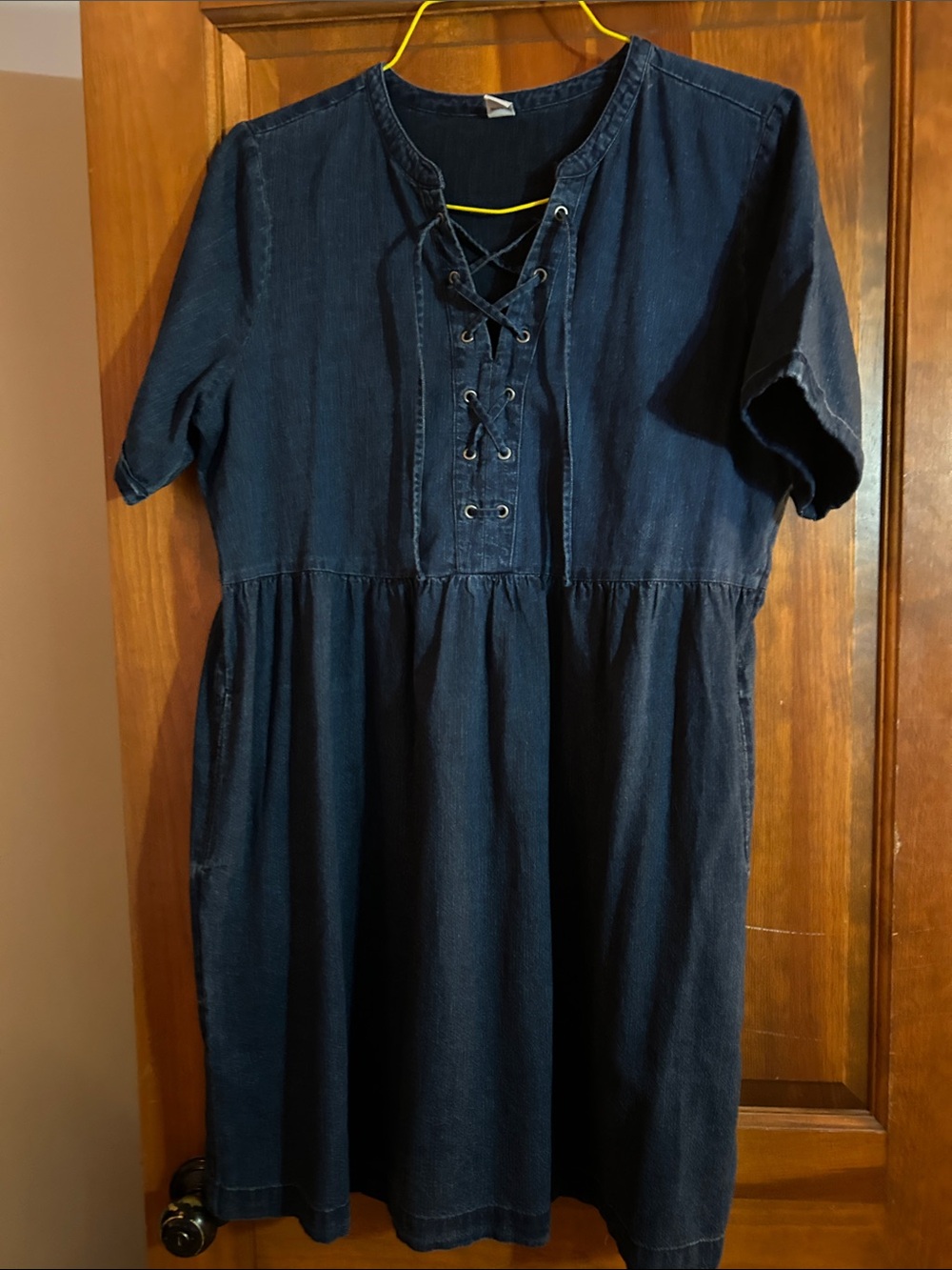Old Navy denim Lace-Up Denim Casual Dress